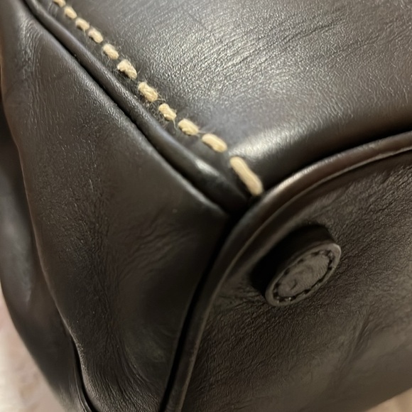 PRADA City Stitched Beige Canvas Hand-Stitched Leather, Double Zipped Tote - Picture 14 of 17